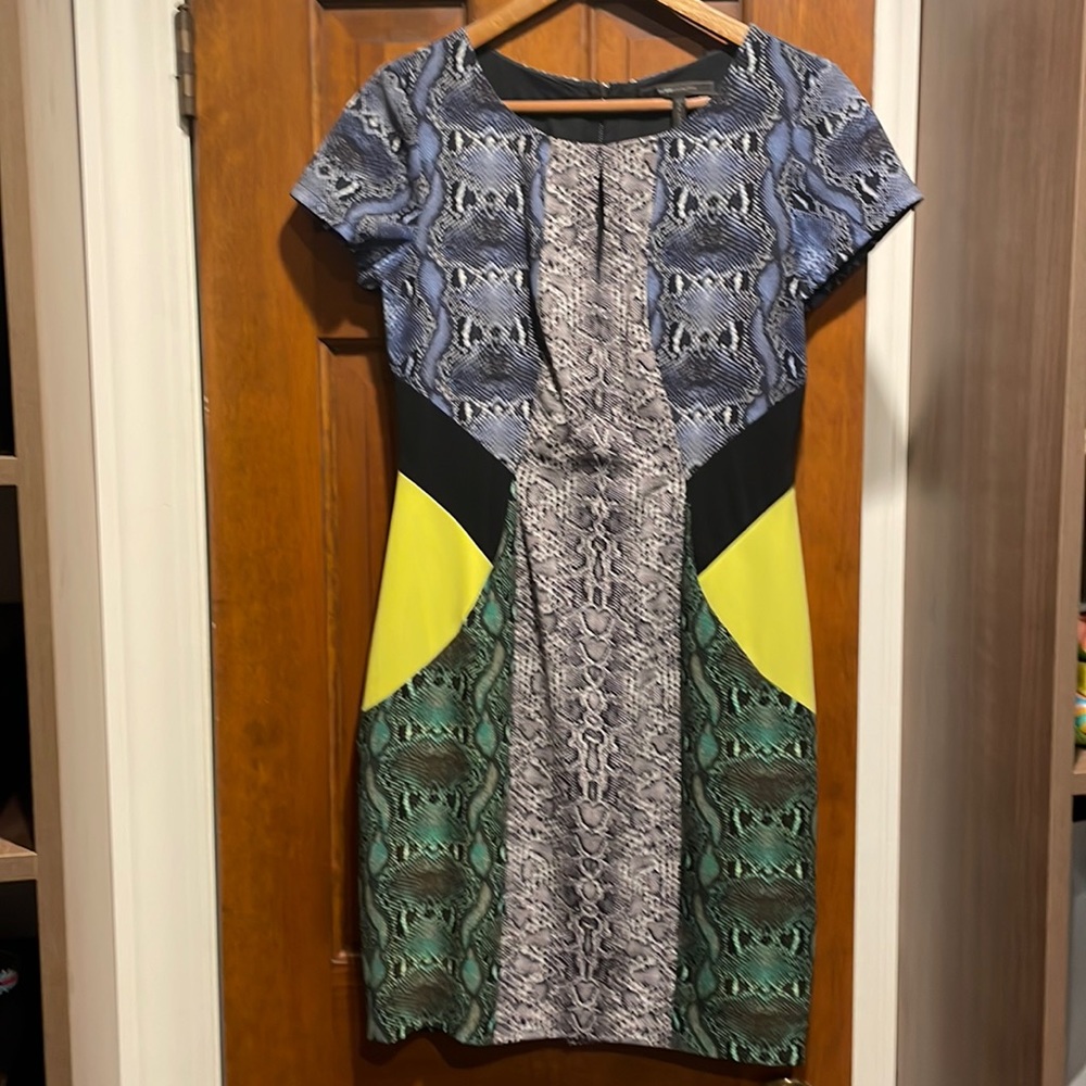 BCBG animal print sheath dress